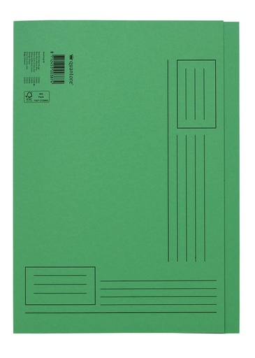 [510004] Vouwmap Quantore A4 ongelijke zijde 250gr groen