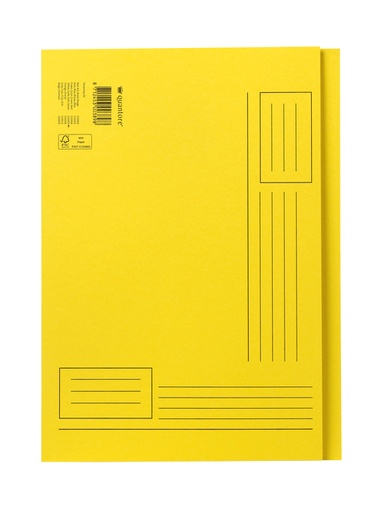 [510005] Vouwmap Quantore A4 ongelijke zijde 250gr geel