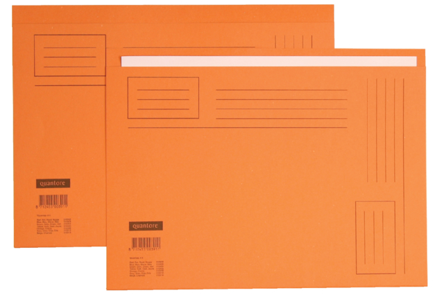 Vouwmap Quantore Folio ongelijke zijde 250gr oranje