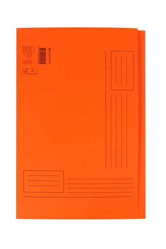[510026] Vouwmap Quantore Folio ongelijke zijde 250gr oranje