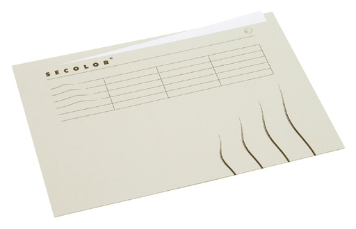 [522360] Chemise Secolor A4 grand onglet 100% carton recyclé 250g gris