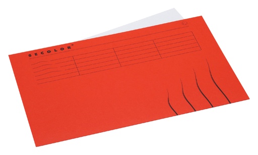 [522352] Chemise Secolor Folio 100% carton recyclé 250g rouge
