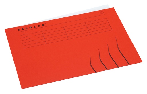 [522342] Vouwmap Secolor A4 100% gerecycled karton 250gr rood