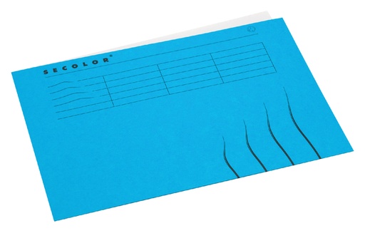 [522343] Vouwmap Secolor A4 100% gerecycled karton 250gr blauw
