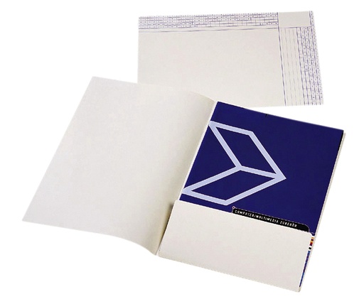 [522030] Binnenmap Djois A4 1 klep 180gr ivoor