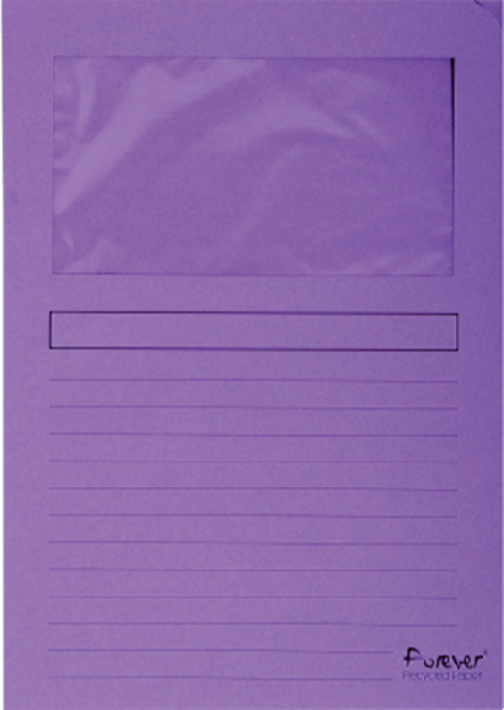 Pochette modèle L Exacompta Forever + fenêtre 120g violet