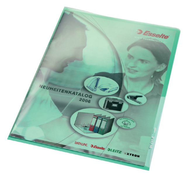 Pochette coin Leitz Premium Copy safe A4 PVC 0,15mm vert