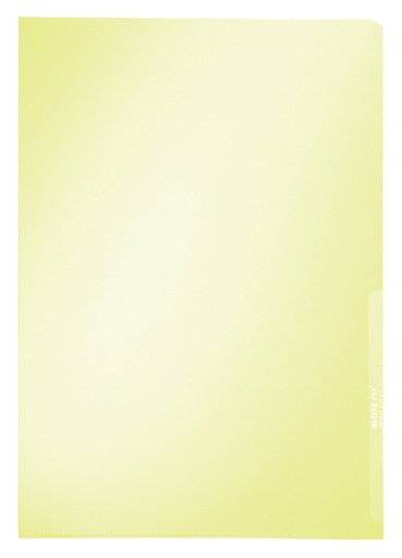 [502967] Pochette modèle L Leitz Premium Copysafe A4 PVC 0,15mm jaune 100 pièces