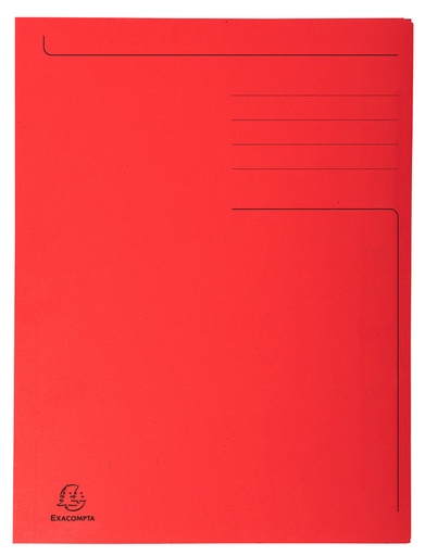 [510912] Chemise Exacompta Forever A4 280g 3 rabats rouge