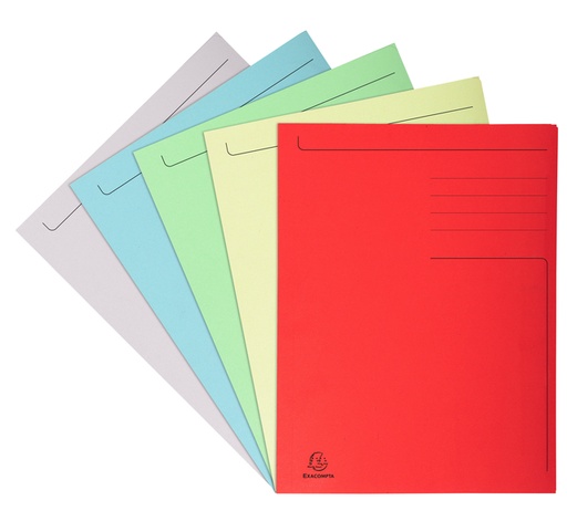 [510916] Chemise Exacompta Forever A4 280g 3 rabats assorti