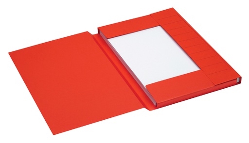 [522402] Chemise Secolor Folio 3 rabats carton 100% recyclé 250g rouge