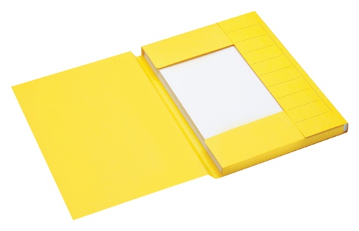 [522395] Chemise Secolor A4 3 rabats 100% carton recyclé 250g jaune