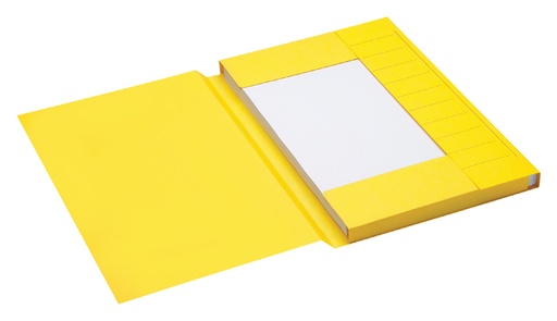 [522405] Dossiermap Secolor folio 3 klep 100% gerecycled karton 250 gr geel