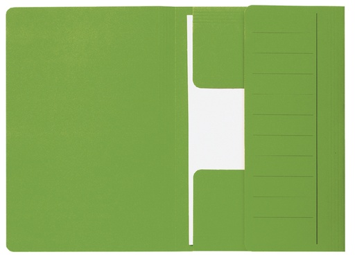 [512704] Chemise Djois Secolor Mammouth folio 3 rabats 250g recyclé vert 10 pièces