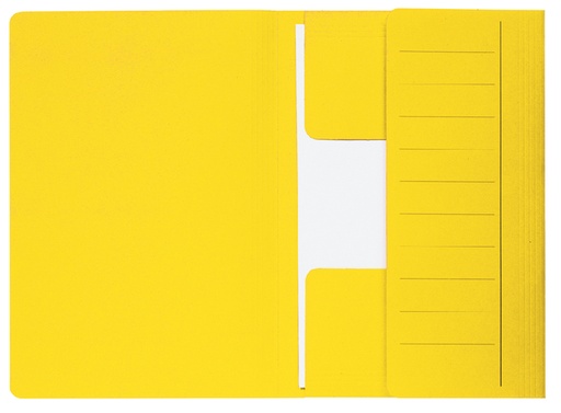 [512705] Dossiermap Djois Secolor Mammoet folio 3 kleppen 250gr recylced geel 10 stuks
