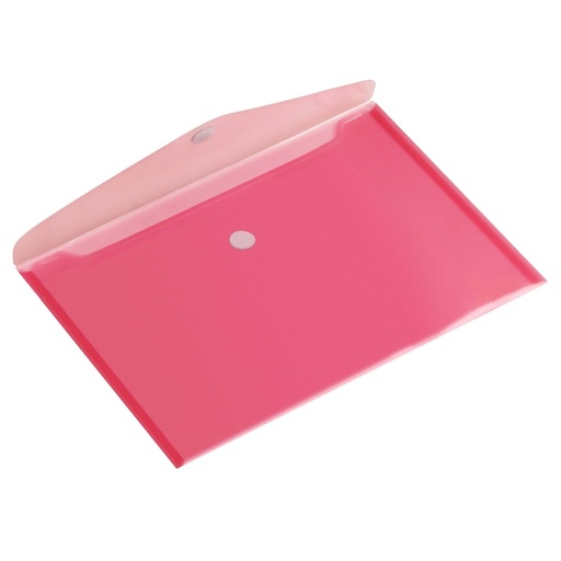 [512576] Pochette enveloppe Europel A4 paysage 335x240mm PP transparent rouge