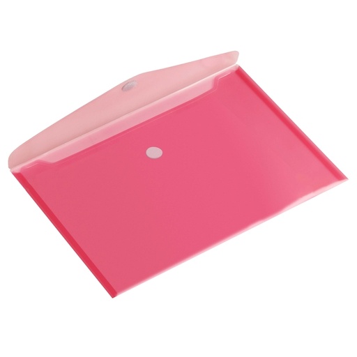 [512442] Pochette enveloppe Europel A5 paysage 250x180mm PP transparent rouge