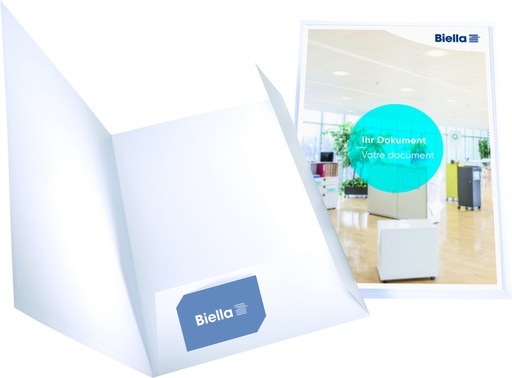 [512400] Dossier de présentation Pearl 1 A4 avec pochette 2 rabats blanc