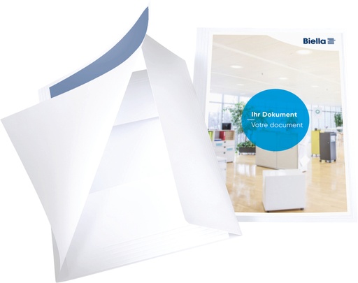 [512401] Dossier de présentation Pearl 2 A4 avec pochette 3 rabats blanc