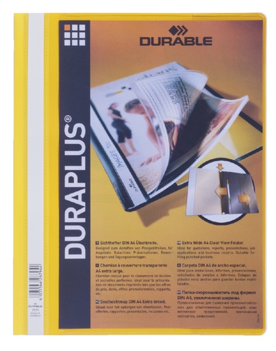 [512325] Chemise à lamelle Durable Duraplus A4 jaune