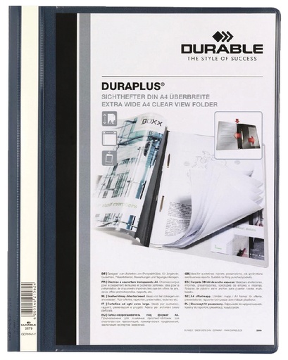 [512328] Snelhechtamp Durable Duraplus A4 donkerblauw