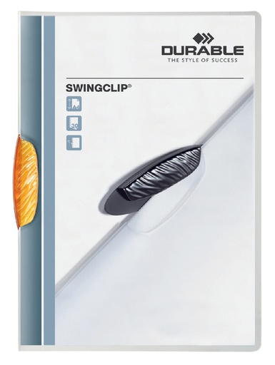[511196] Chemise à clip Durable Swingclip 30 feuilles orange