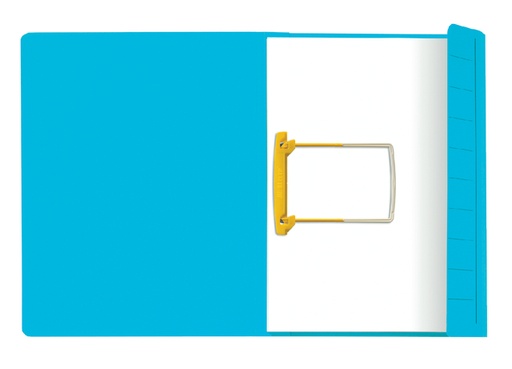 [512543] Chemise Clip Secolor Folio carton 100% recyclé 250g bleu