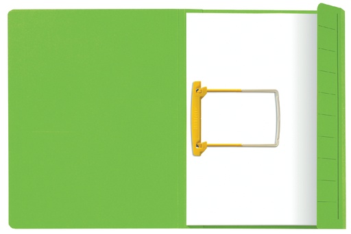 [512524] Chemise Clip Secolor A4 carton 100% recyclé 250g vert 10 pièces