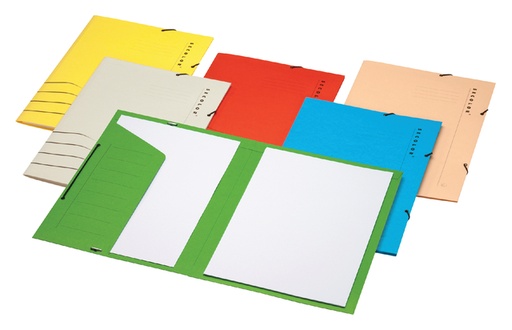 [522383] Chemise à élastique Secolor Folio carton 100% recyclé 250g bleu