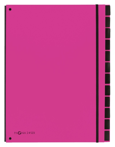 [502985] Trieur Pagna Trend A4 12 intercalaires rose foncé