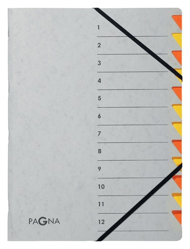 [502991] Sorteermap Pagna Easy A4 12 tabs oranje/geel