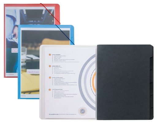 [274991] SorteermapJalema A4 6 tabbladen 270gr zwart