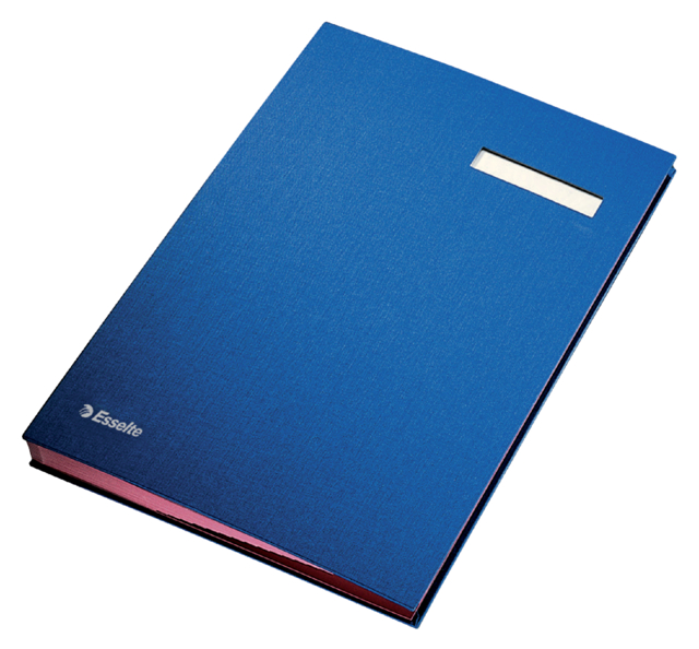 Vloeiboek Esselte 6210 karton 20tabs blauw