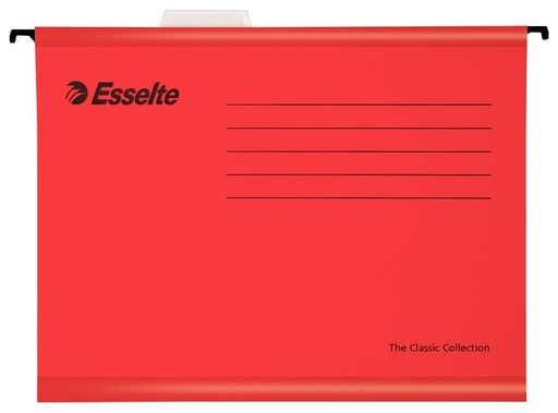 [520212] Dossier suspendu Esselte Classic A4 fond-V 345x240mm rouge