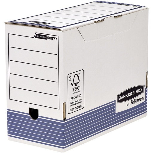 [531055] Boîte à archives Bankers Box System A4 150mm blanc-bleu