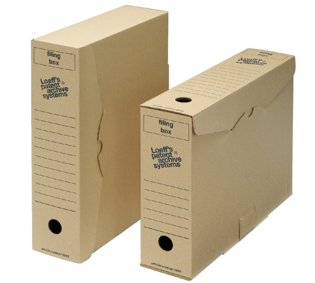 Archiefdoos Loeff''s Filing Box 3003 folio 345x250x80mm karton