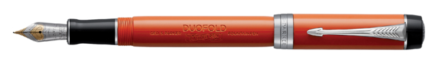 Stylo plume Parker Duofold Classic Vintage Big Red Lacquer 18K CT Medium