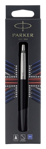 [600807] Stylo bille Parker Jotter Bond Street Black CT Medium blister