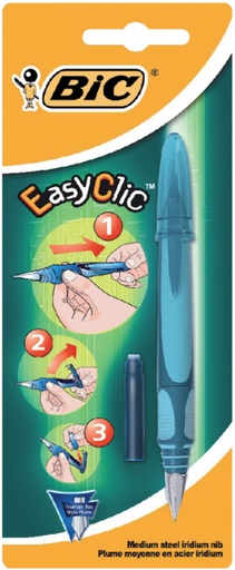 [600615] Vulpen Bic EasyClic medium blister à 1 stuk