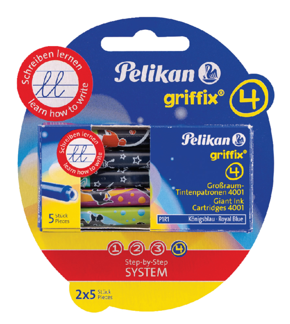 Recharge encre Pelikan Griffix bleu blister