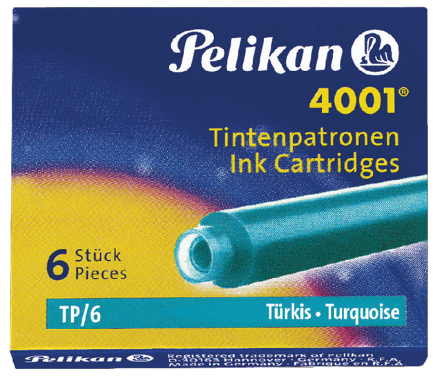 Cartouche d’encre Pelikan 4001 turquoise