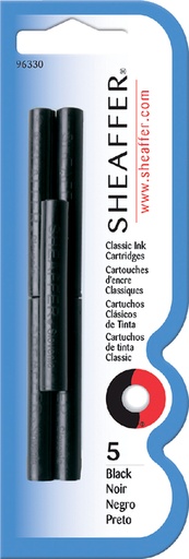 [609553] Cartouche d’encre Sheaffer Skrip Classic noir blister 5 pièces