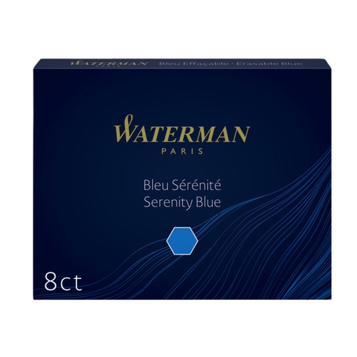 [609753] Cartouche d'encre Waterman nr23 Longue bleu boîte 8 pièces