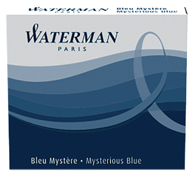 Cartouche d''encre Waterman nr23 Longue bleu/noir boîte 8 pièces