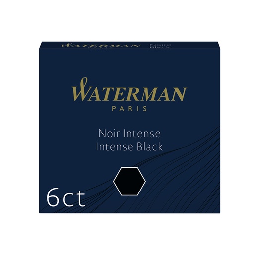 [609741] Cartouche d’encre Waterman International noir paquet 6 pièces