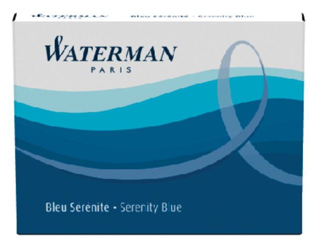 Cartouche d’encre Waterman International Florida bleu paquet 6 pièces