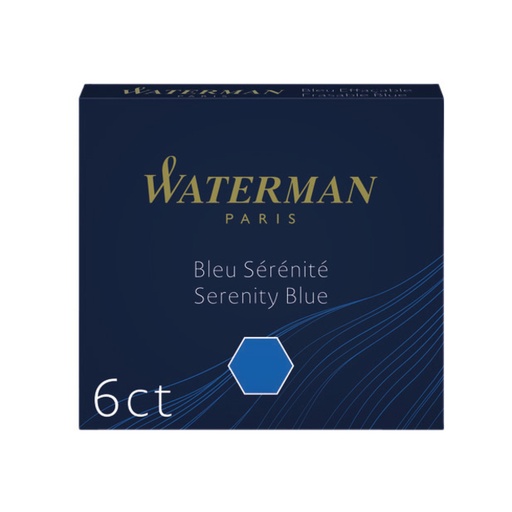 [609743] Cartouche d’encre Waterman International Florida bleu paquet 6 pièces