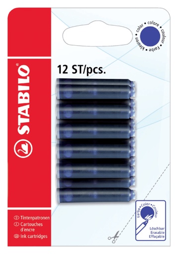 [609773] Cartouche d'encre STABILO bleu blister