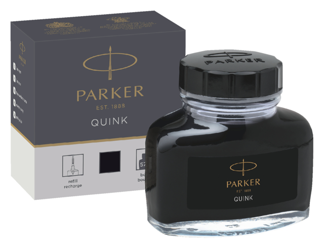 Encre stylo plume Parker Quink permanent 57ml noir