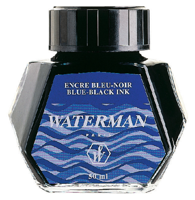 Encre pour Stylo Plume Waterman 50ml bleu/ noir